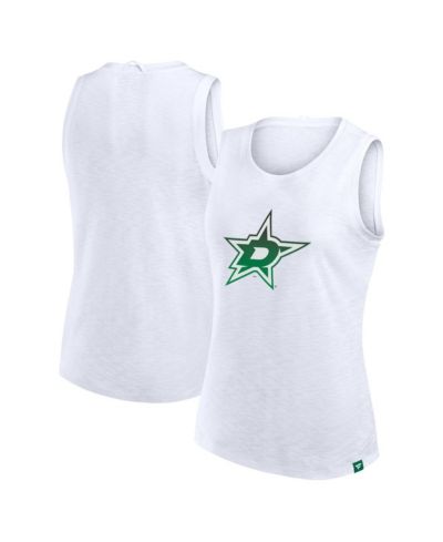 Fanatics Women's White Dallas Stars Slub Tank Top