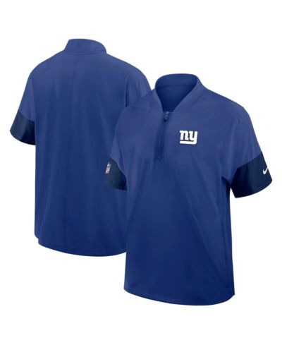 Мужская куртка Nike Royal New York Giants Sideline Short Sleeve Quarter-Zip Coach