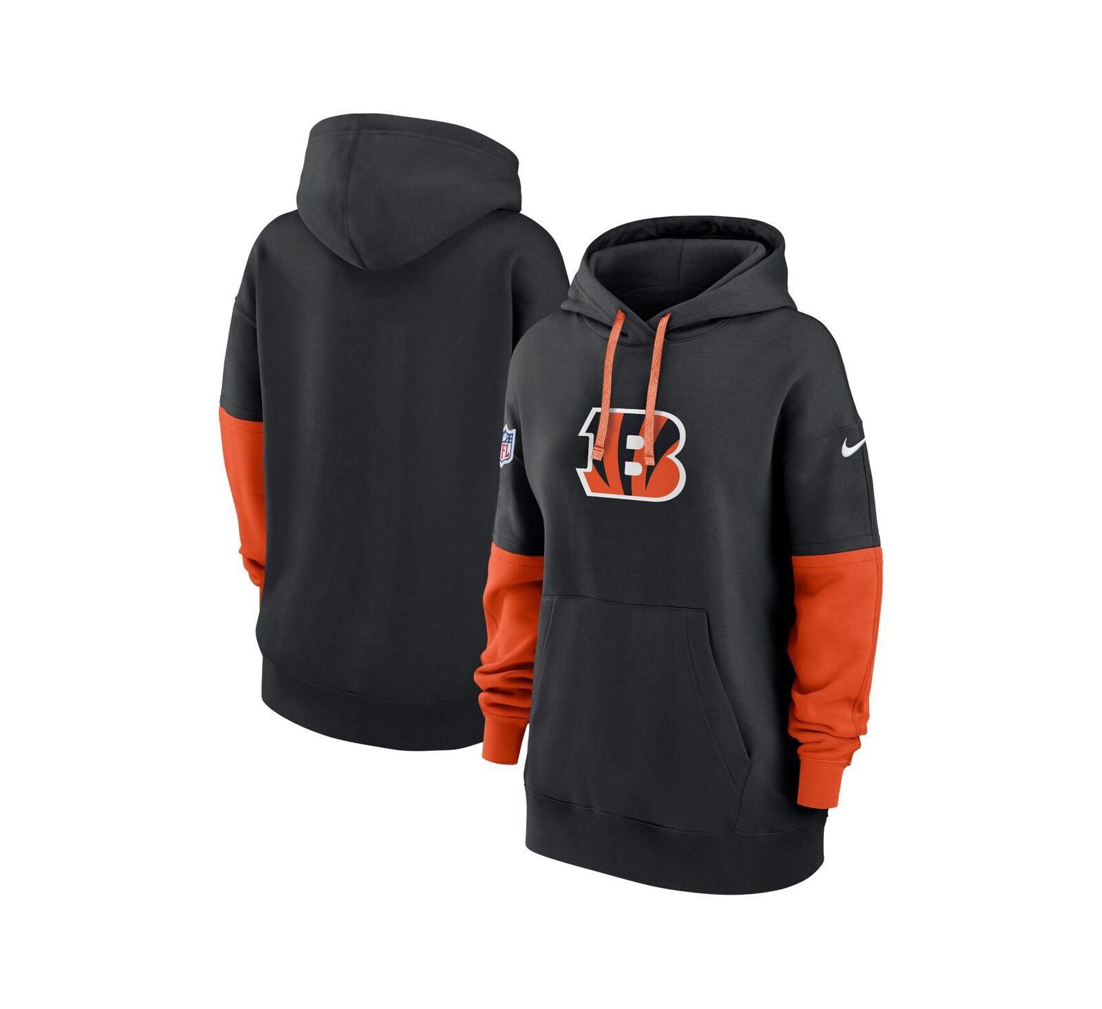 Женский худи Nike Black Cincinnati Bengals 2024 Sideline Essential Fleece Pullover