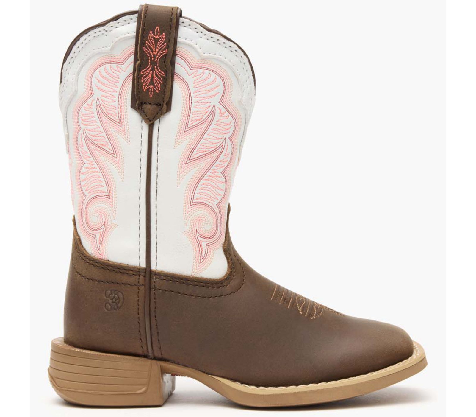 Durango Lil' Rebel Pro Little Kid's Trail Brown and White Western Boot