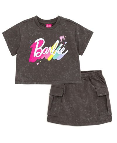 комплект Barbie из футболки и юбки для малышек