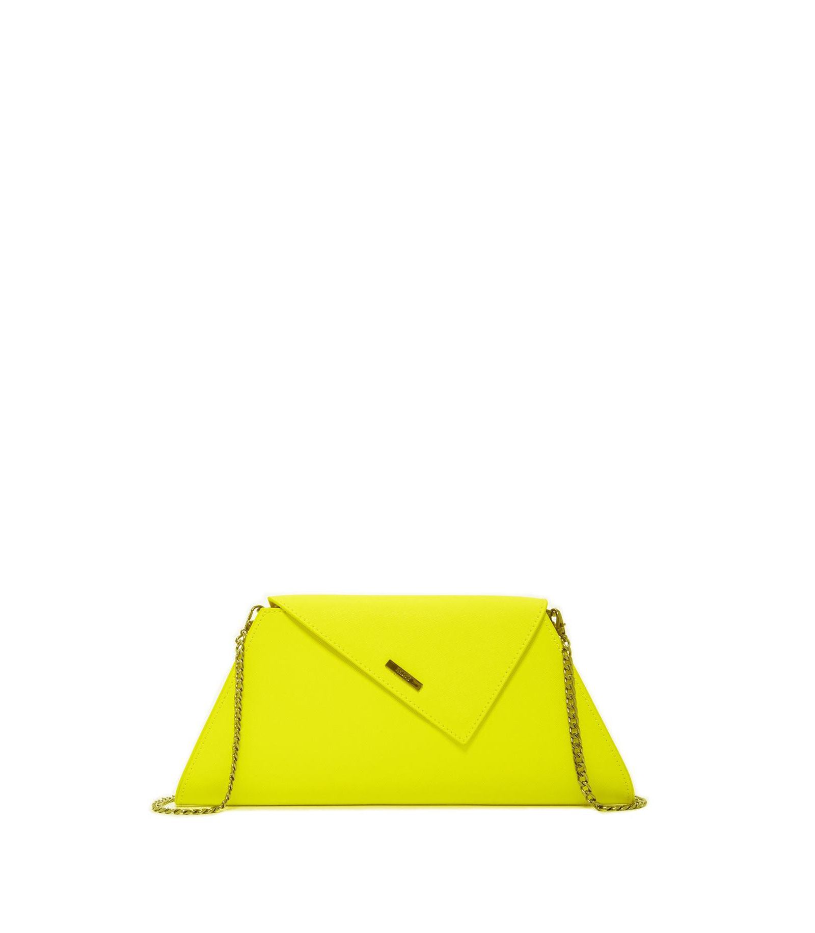Yellow Purse Saffiano Leather Clutch Bag Unique Evening Purse Women's Handbag