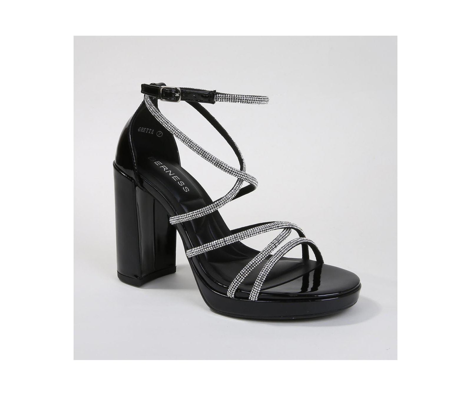 Gretta Rhinestone Strappy Platform Heels