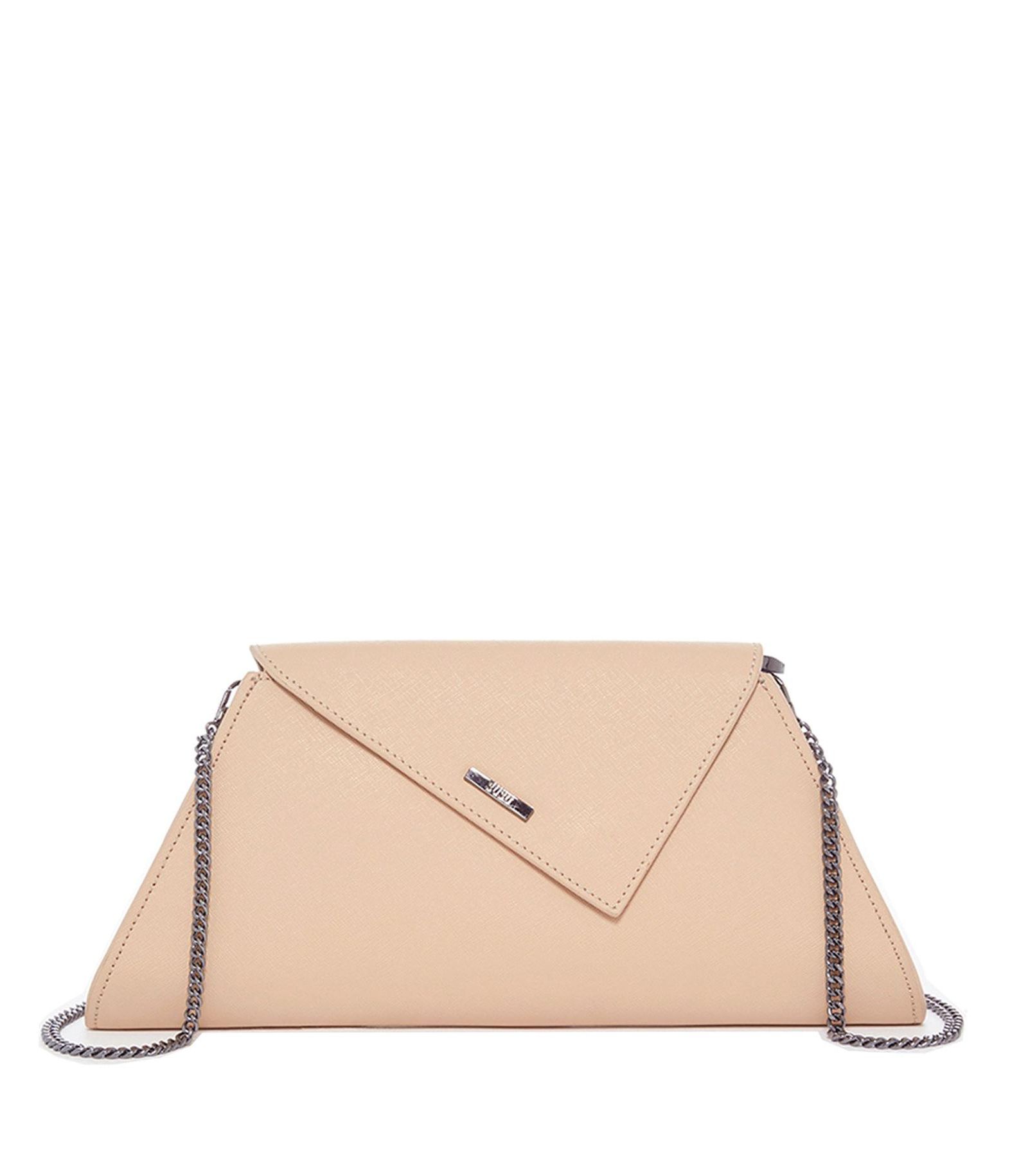 Клатч SUSU Leather Nude Clutch Purse Beige Evening Bag Tan Women's Handbag