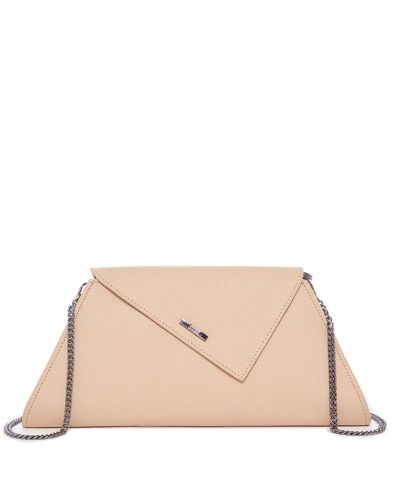 Клатч SUSU Leather Nude Clutch Purse Beige Evening Bag Tan Women's Handbag