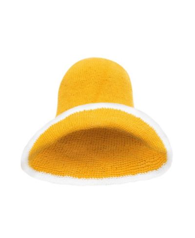 Brunna.co соломенная шляпка Bloom Line Crochet в цвете Canary Yellow