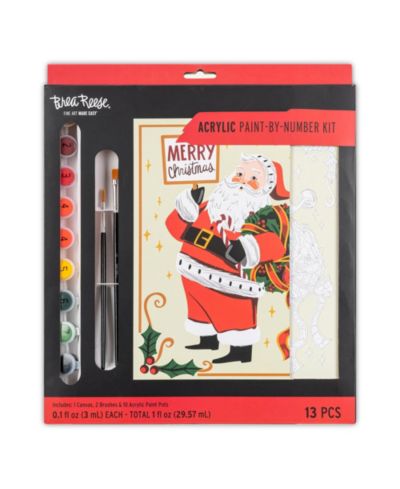 Набор для рисования по номерам Brea Reese Acrylic Paint-By-Number Kit - Santa