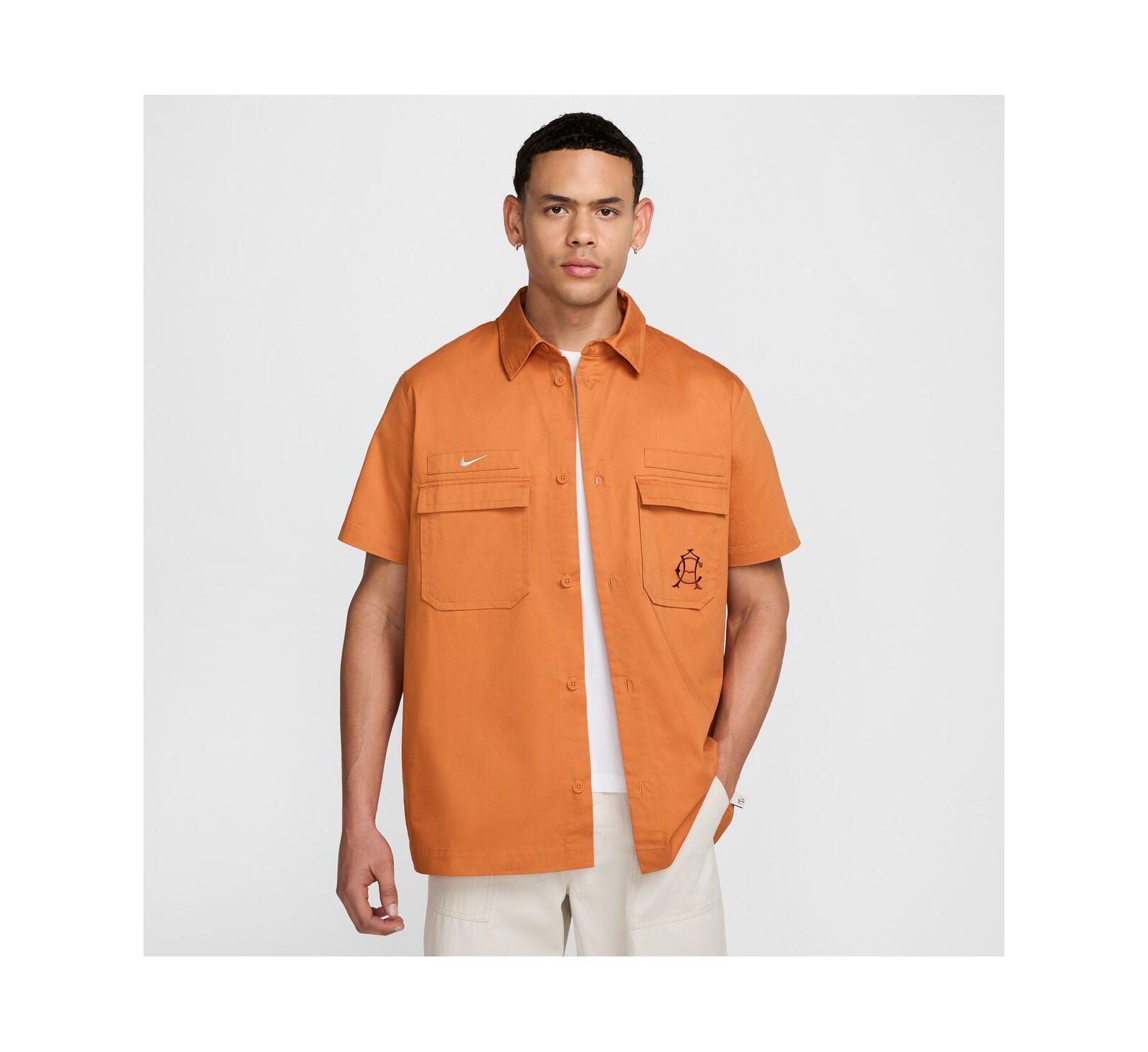 Мужская рубашка Nike Club America CA x CA Woven Button-Down Burnt Orange