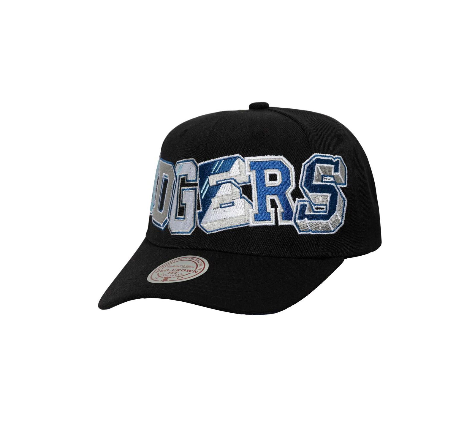 Мужская кепка Mitchell & Ness Black Los Angeles Dodgers Hyper Type Pro Crown Snapback