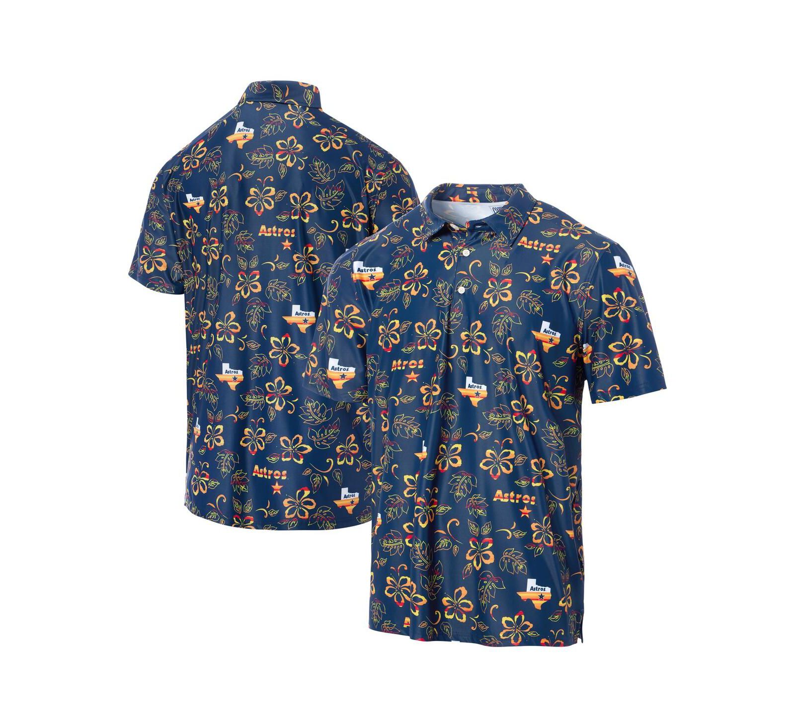 Reyn Spooner Men's Navy Houston Astros Cooperstown Collection Performance Polo Shirt