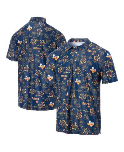 Reyn Spooner Men's Navy Houston Astros Cooperstown Collection Performance Polo Shirt