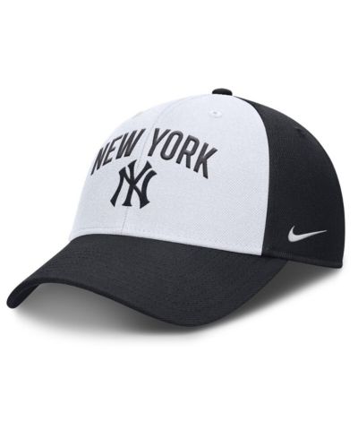 Мужская кепка Nike White/Navy New York Yankees Club Performance Adjustable