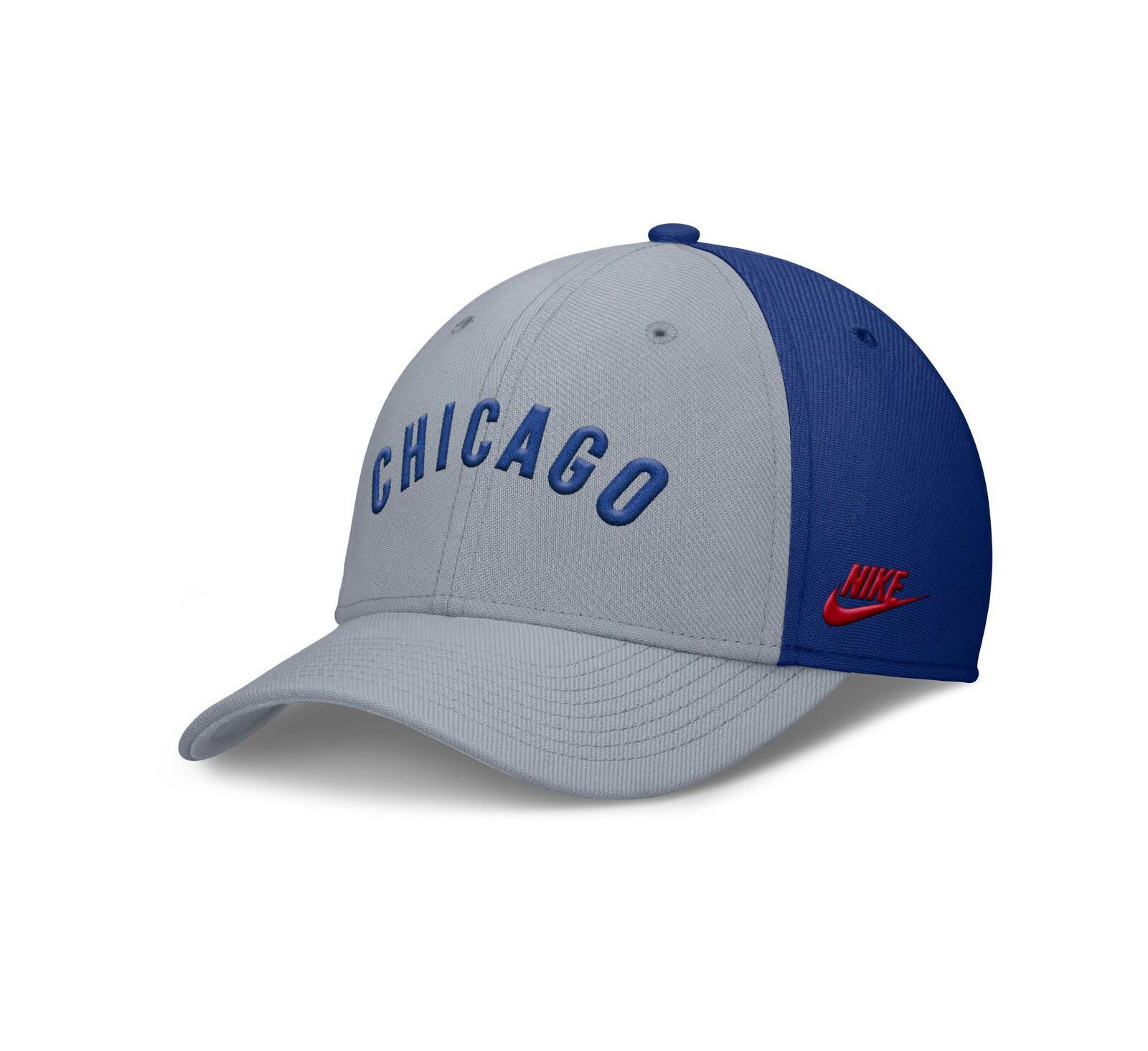 Nike Мужская кепка Chicago Cubs Rise Swoosh Performance Flex Gray/Royal