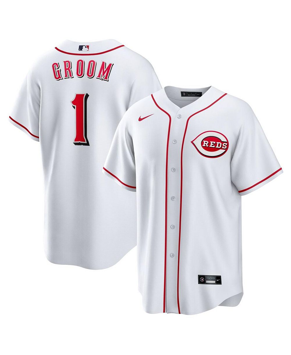 Nike Мужская белая реплика джерси Cincinnati Reds 1 Groom Home