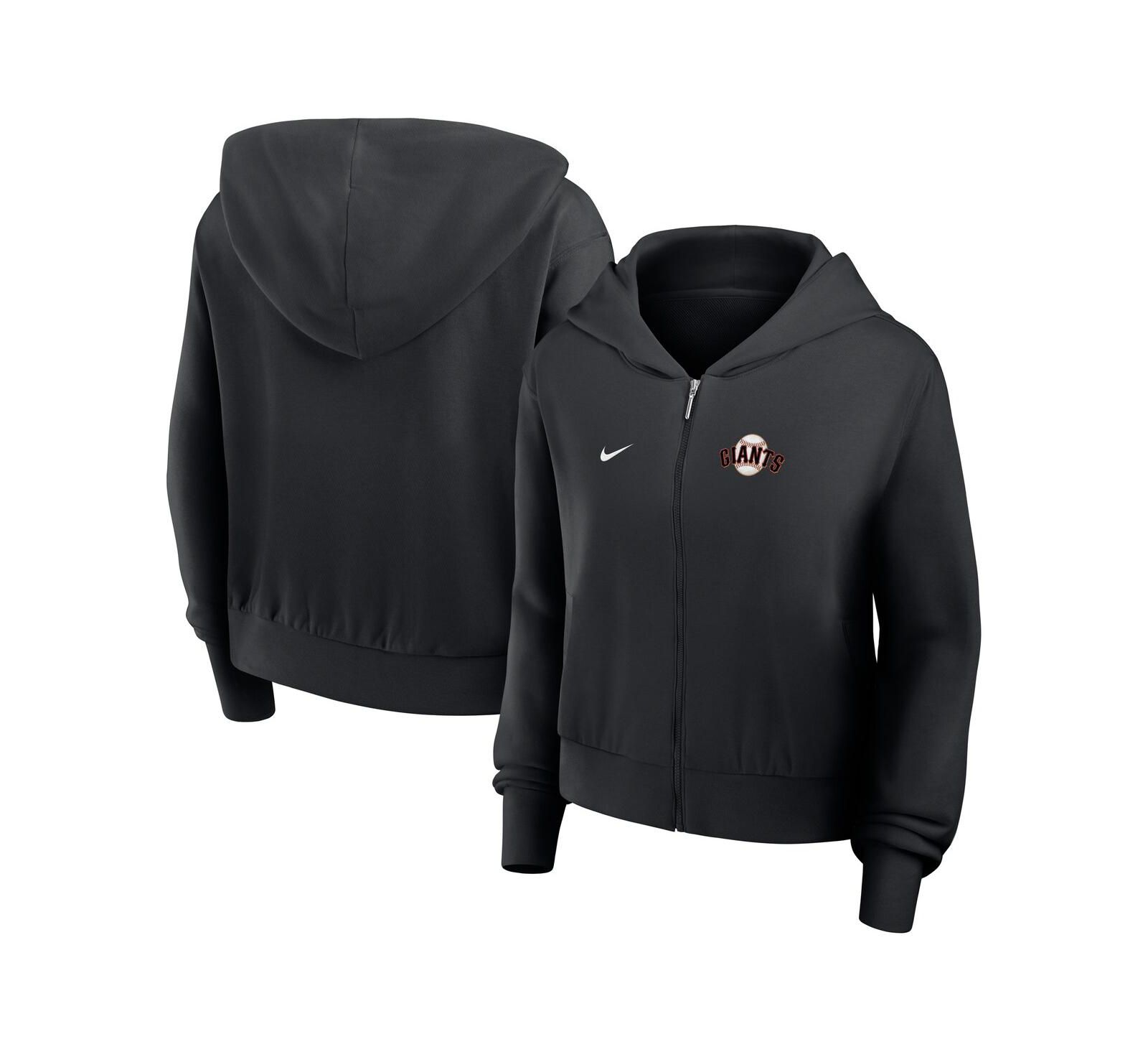 Женская куртка-худи Nike San Francisco Giants Cropped Chill Full-Zip Black