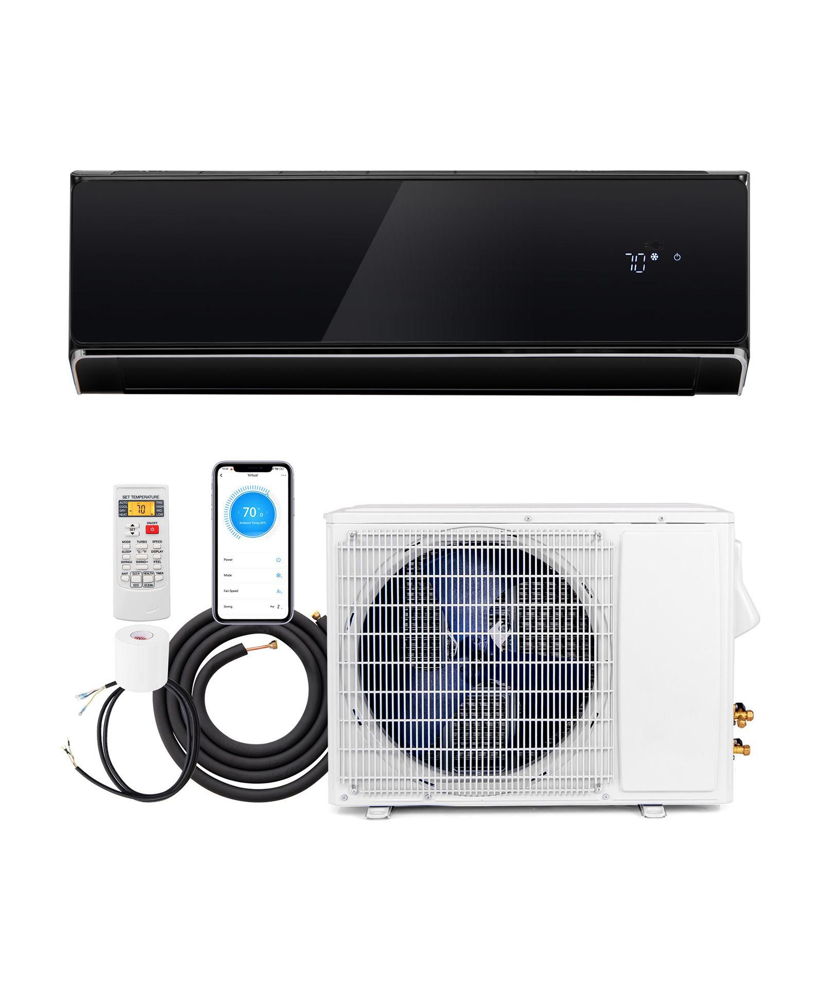 Мини-сплит кондиционер и обогреватель Mecale 12000 BTU 22 SEER2 208-230V с Wi-Fi, белый