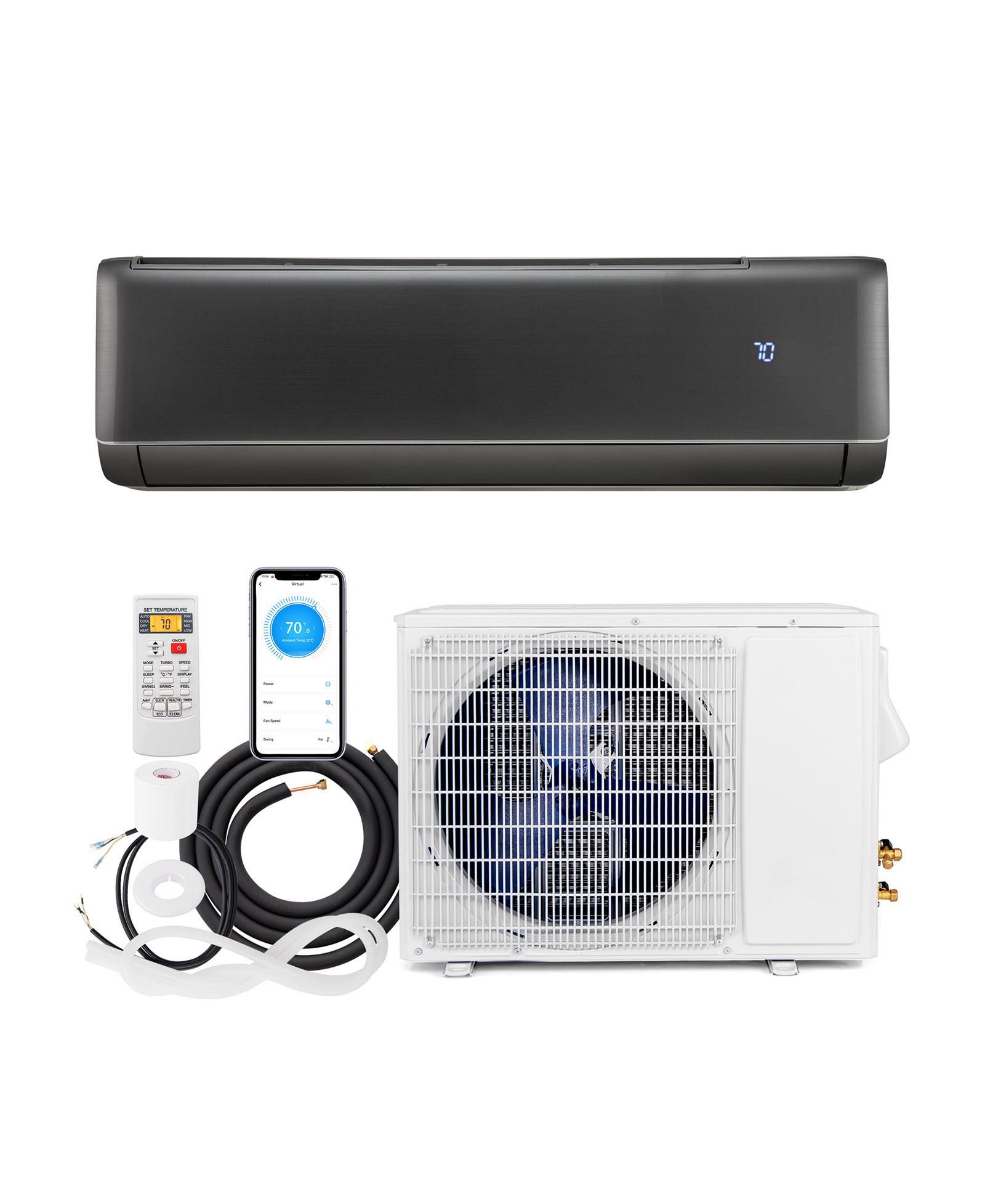 Мини-сплит кондиционер и обогреватель Mecale Energy Star, 18000 BTU, 21 SEER2, 208-230V