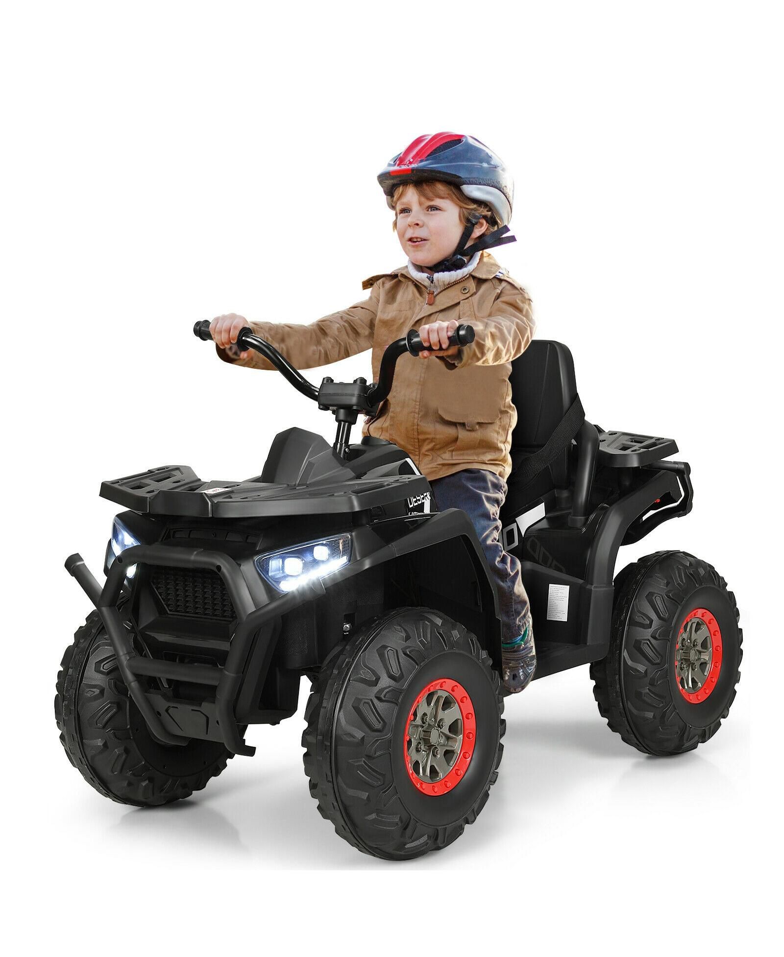 12V Детский электрический 4-колесный ATV с 2 скоростями и LED Lights