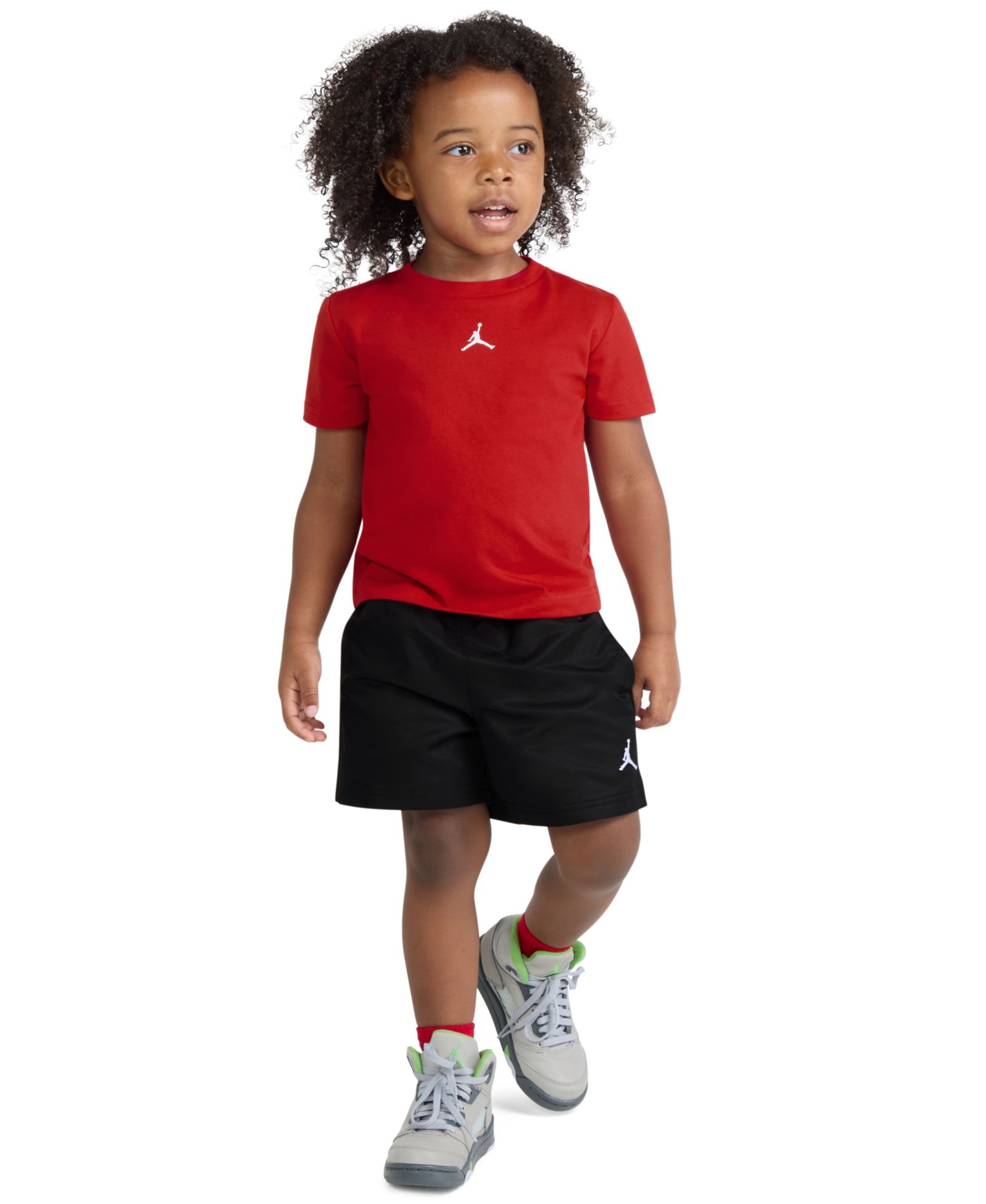 Jordan Boys' Toddler 2T-4T Dri-FIT Crewneck T-Shirt and Mesh Shorts, 2-Piece Set