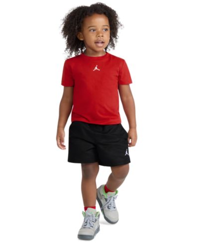 Детский комплект Jordan Boys' Toddler 2T-4T Dri-FIT: футболка с коротким рукавом и сетчатые шорты, 2-Piece Set