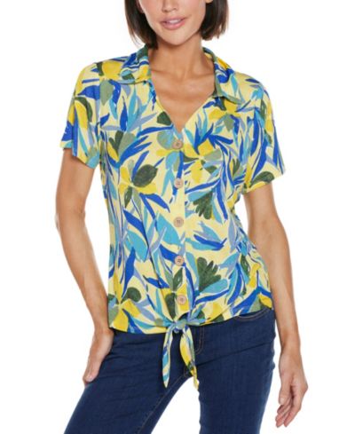 Женский трикотажный топ Belldini Tropical Tie Front
