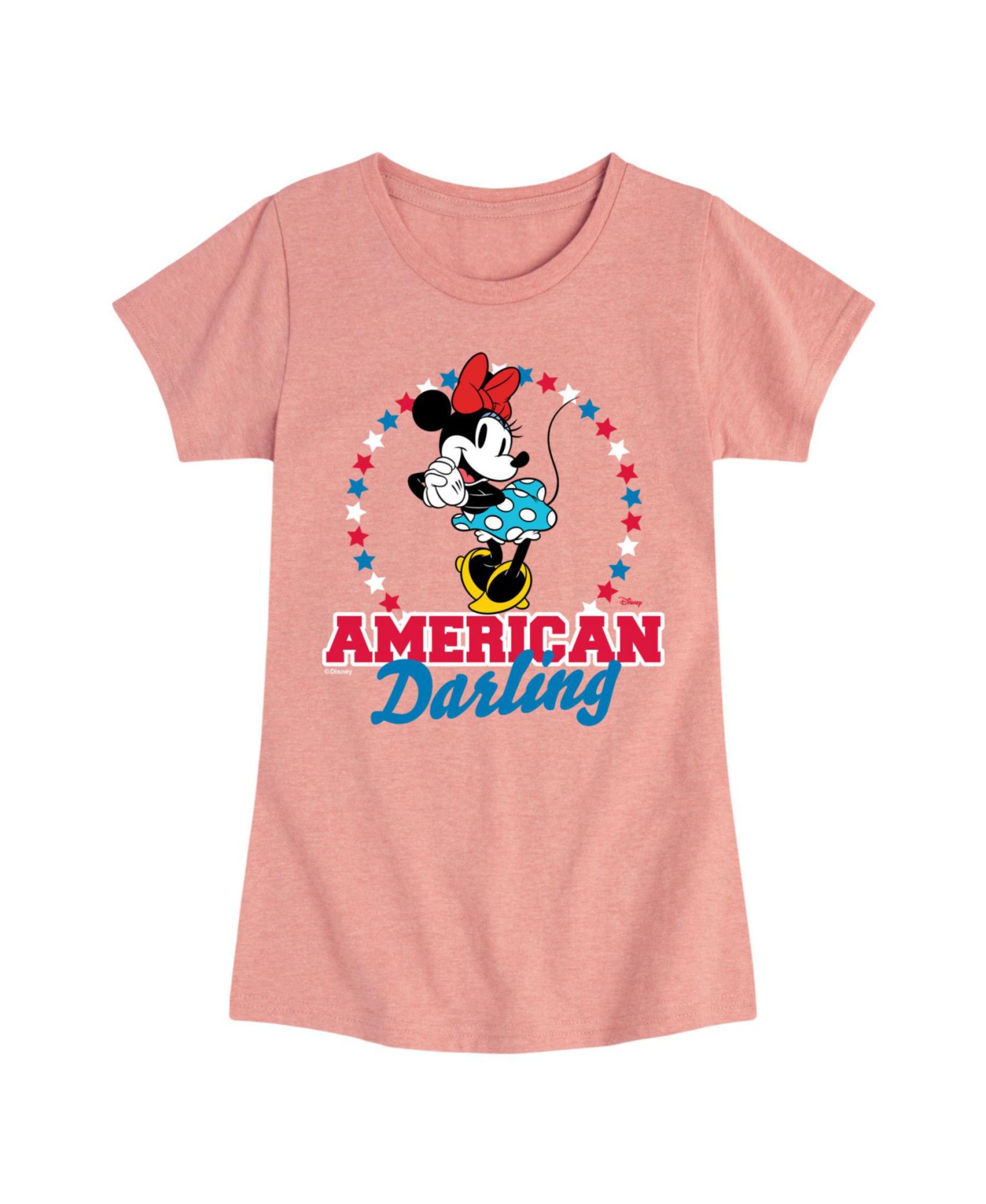 Hybrid Apparel Big Girls Disney Minnie American Darling Graphic T-Shirt