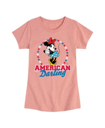 Hybrid Apparel Big Girls Disney Minnie American Darling Graphic T-Shirt
