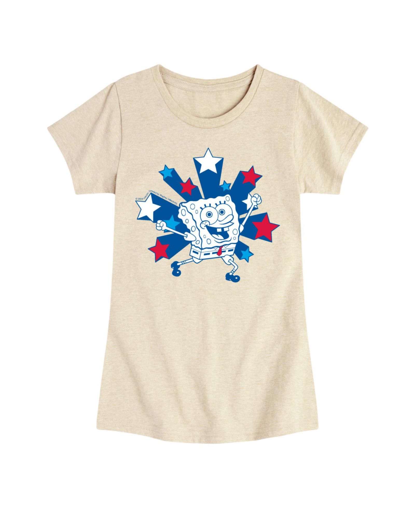 Футболка Hybrid Apparel Sponge Bob Square Pants Americana Stars Graphic для девочек