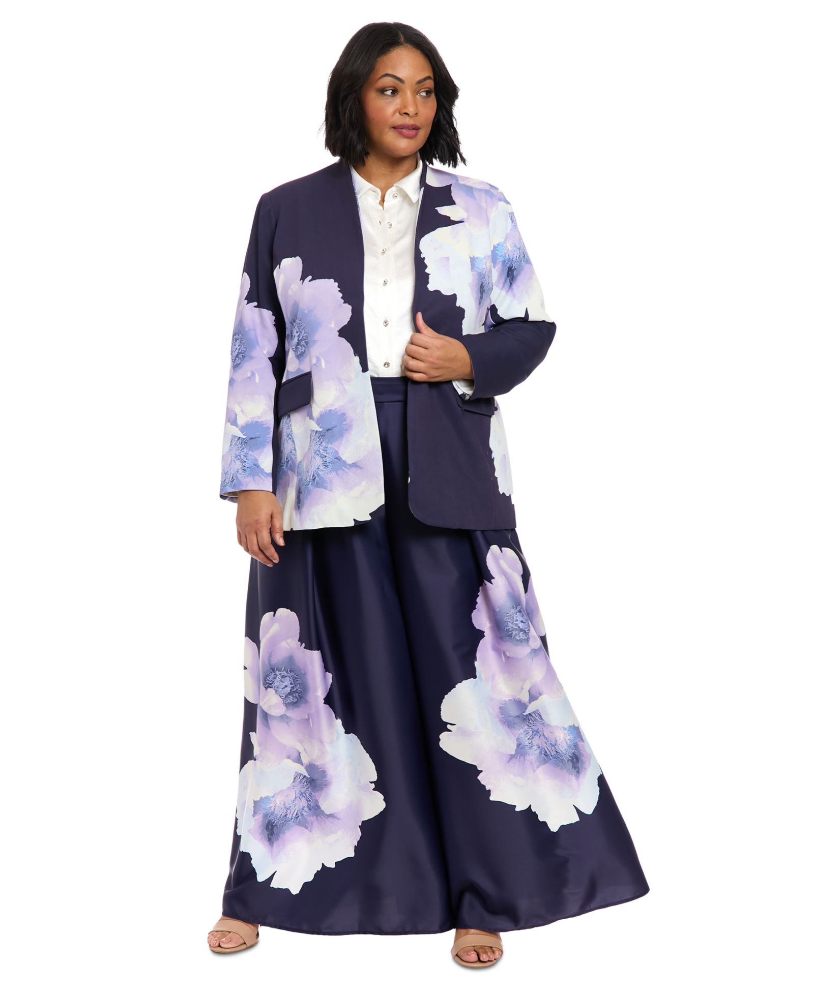 Muse Plus Size Floral-Print Jacket