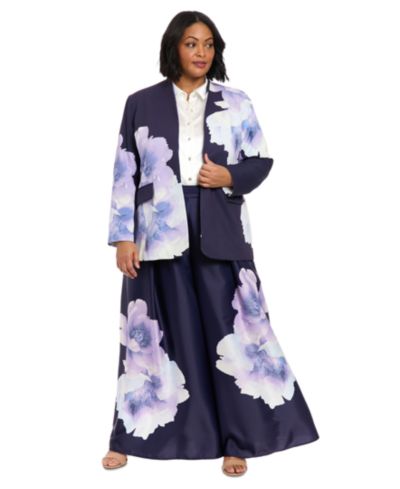 Muse Plus Size Floral-Print Jacket
