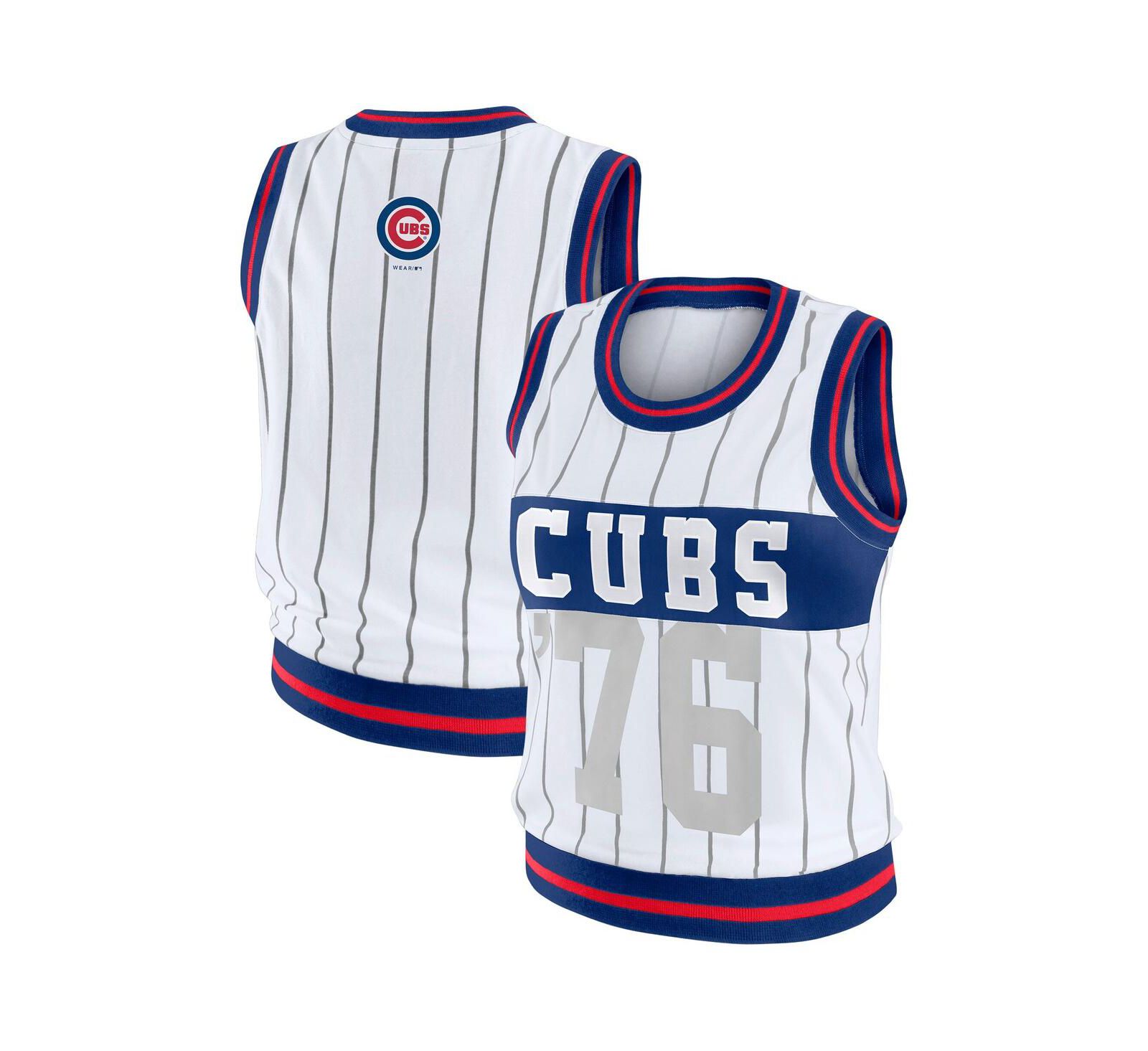 Женский белый спортивный топ WEAR by Erin Andrews Chicago Cubs