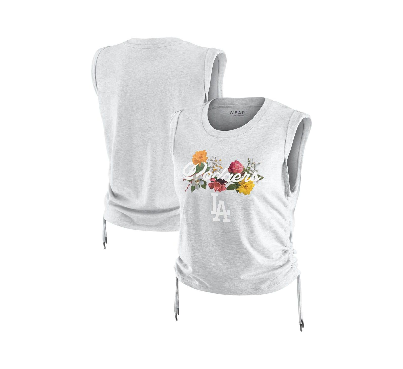 Танк-топ WEAR by Erin Andrews Women's Heather Gray Los Angeles Dodgers