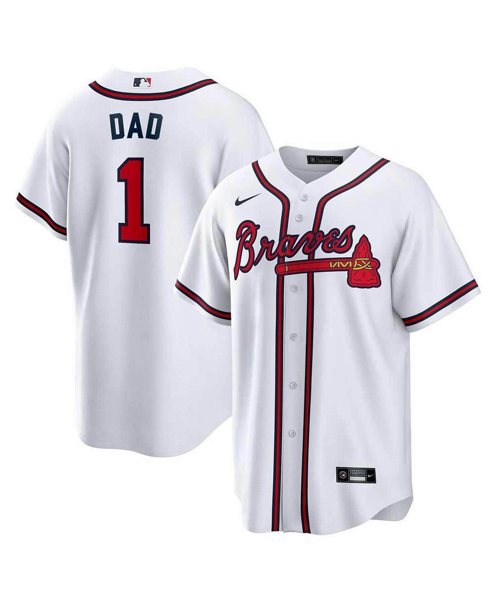 Мужская джерси Nike Atlanta Braves Home Replica White