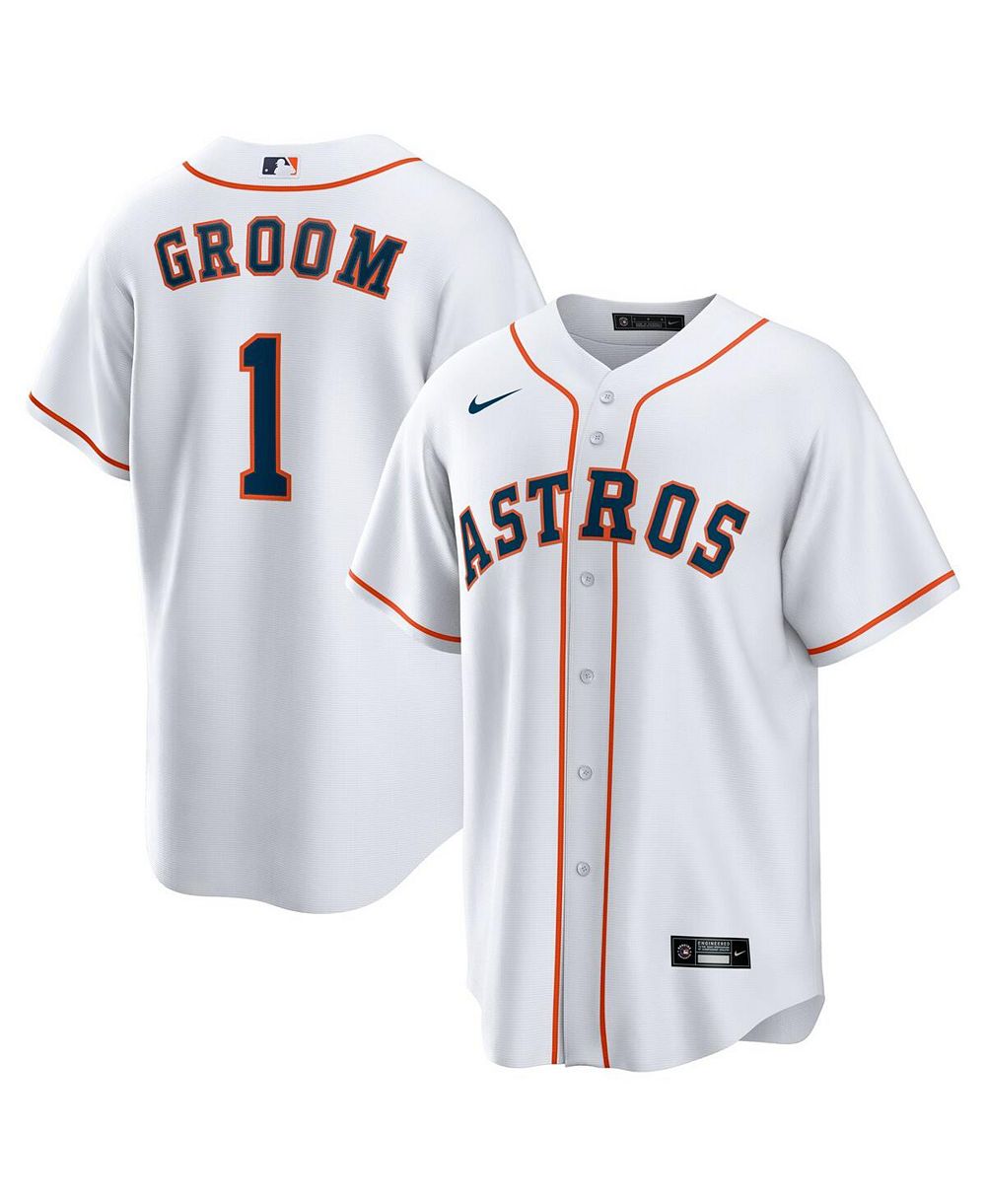 Мужская джерси Nike White Houston Astros 1 Groom Home Replica