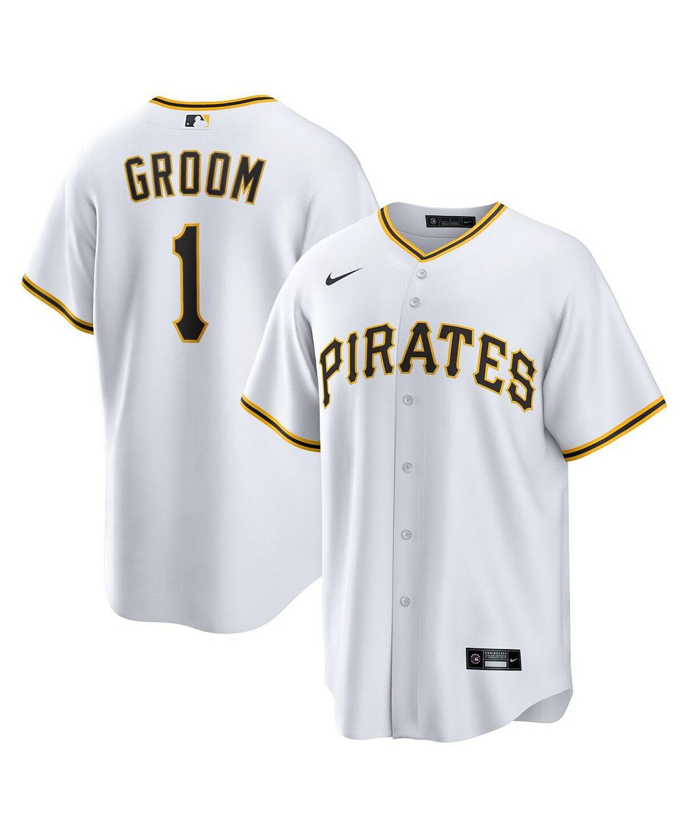 Мужская джерси Nike White Pittsburgh Pirates 1 Groom Home Replica