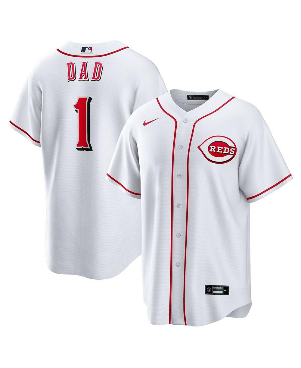 Мужская реплика джерси Nike Cincinnati Reds 1 Dad Home White