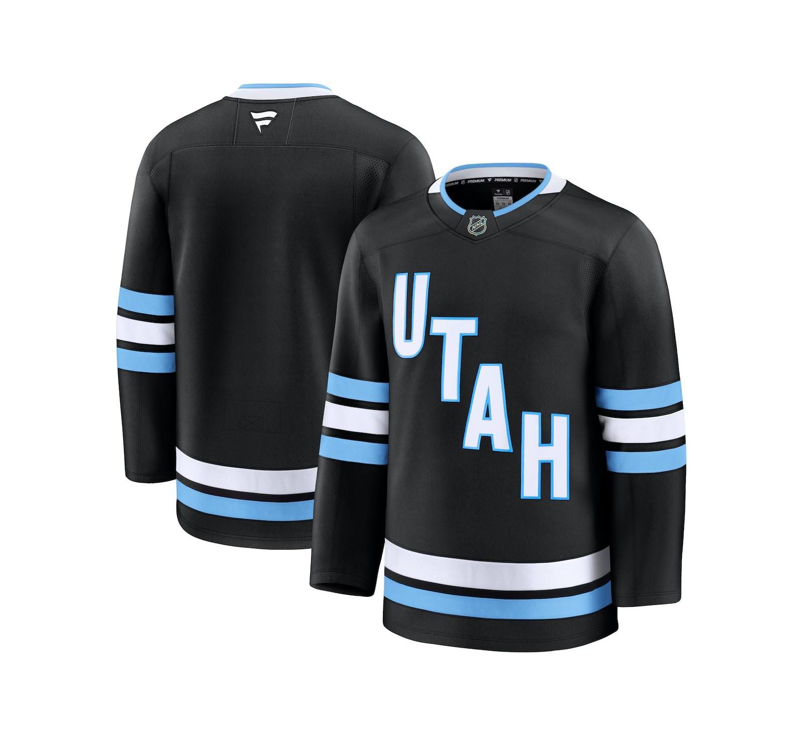Мужская премиум джерси Fanatics Black Utah Hockey Club Home