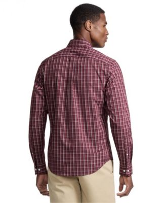 Burgundy/coffee/taupe plaid