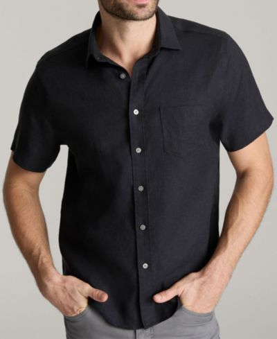 UNTUCKit Men's Slim Fit Wrinkle Resistant Linen Cameron Button Up Shirt