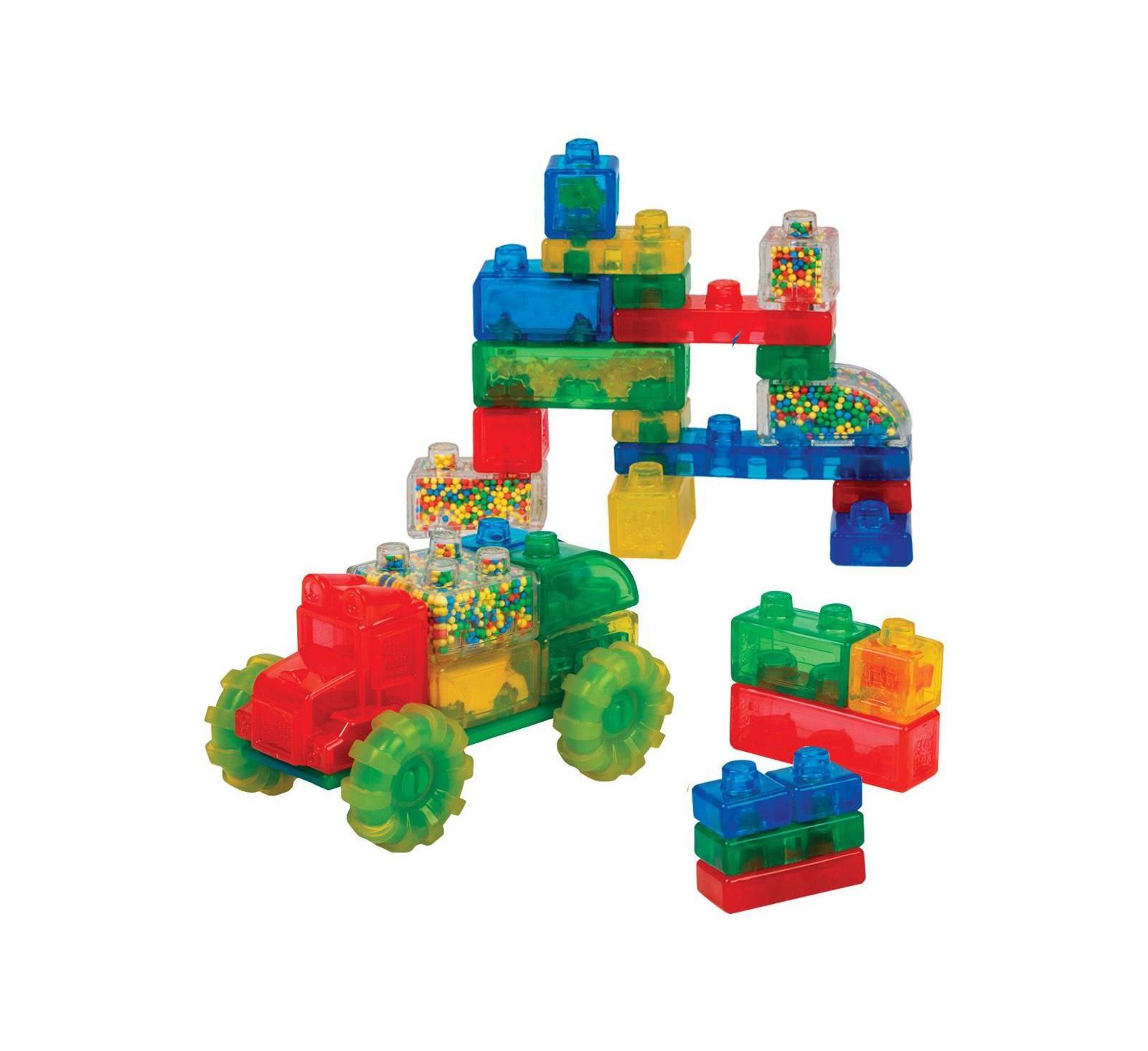 Goliath Vrooom Super Truck & Build Squishy Sensory MESH Accredited 35-Piece Building Set, Ages 2+
