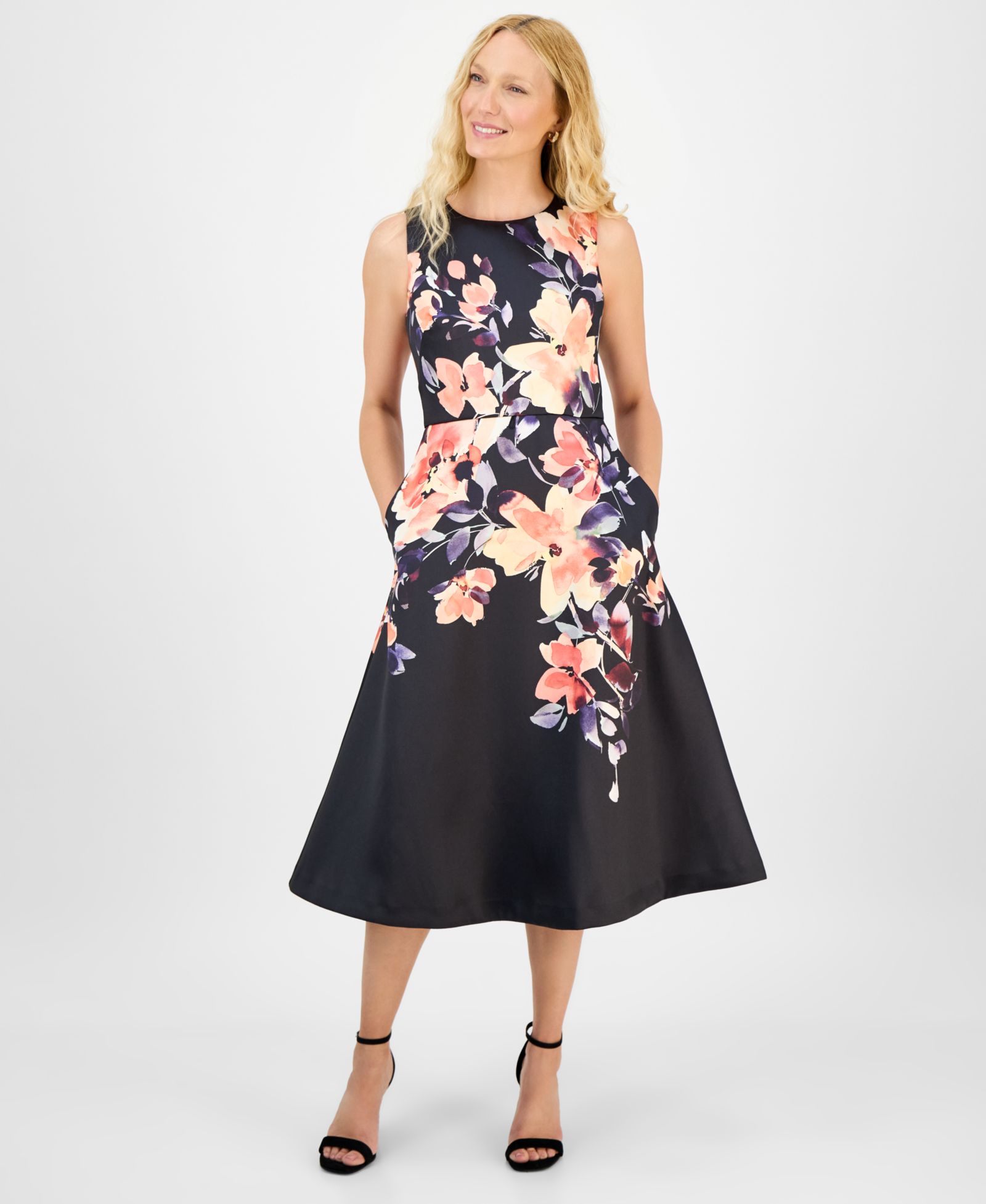 Женское миди-платье julia jordan Printed Sleeveless
