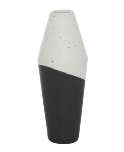 Rosemary Lane Ceramic 12" Block Speckled Contemporary Vase
