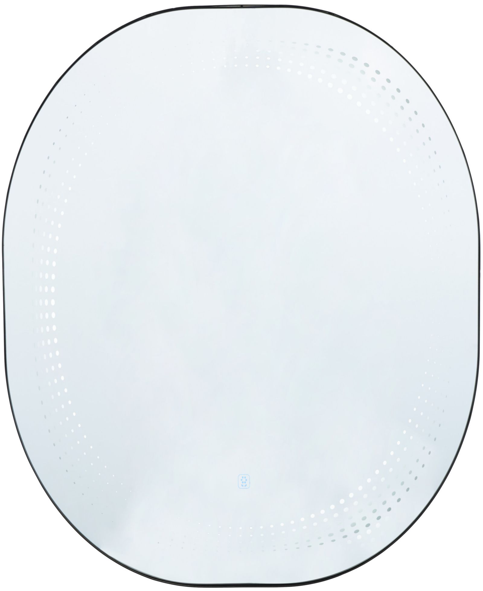 Rosemary Lane Glass 31" LED Wall Mirror with Radial Pattern