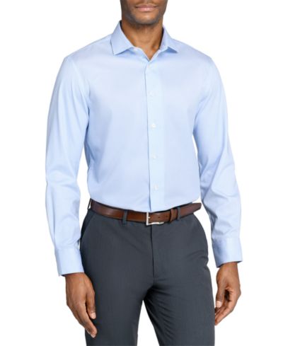 Мужская рубашка MICHELSONS OF LONDON Houndstooth Hybrid Slim Fit Easy Care Long Sleeve