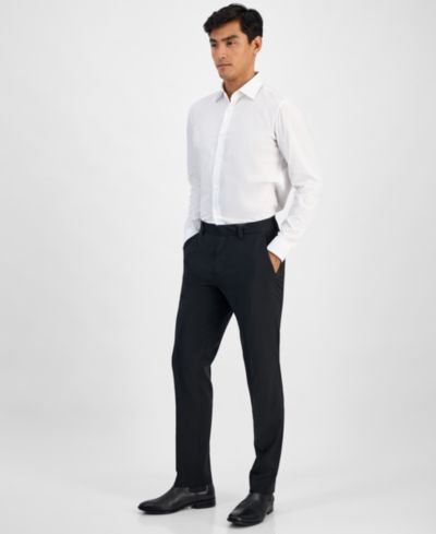 Брюки HUGO by Hugo Boss Men's Modern-Fit Solid Wool-Blend Suit Separate