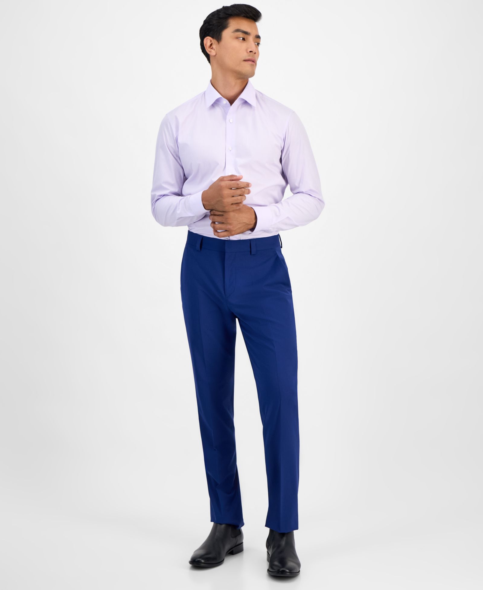 Брюки HUGO by Hugo Boss Men's Modern-Fit Solid Wool-Blend Suit Separate