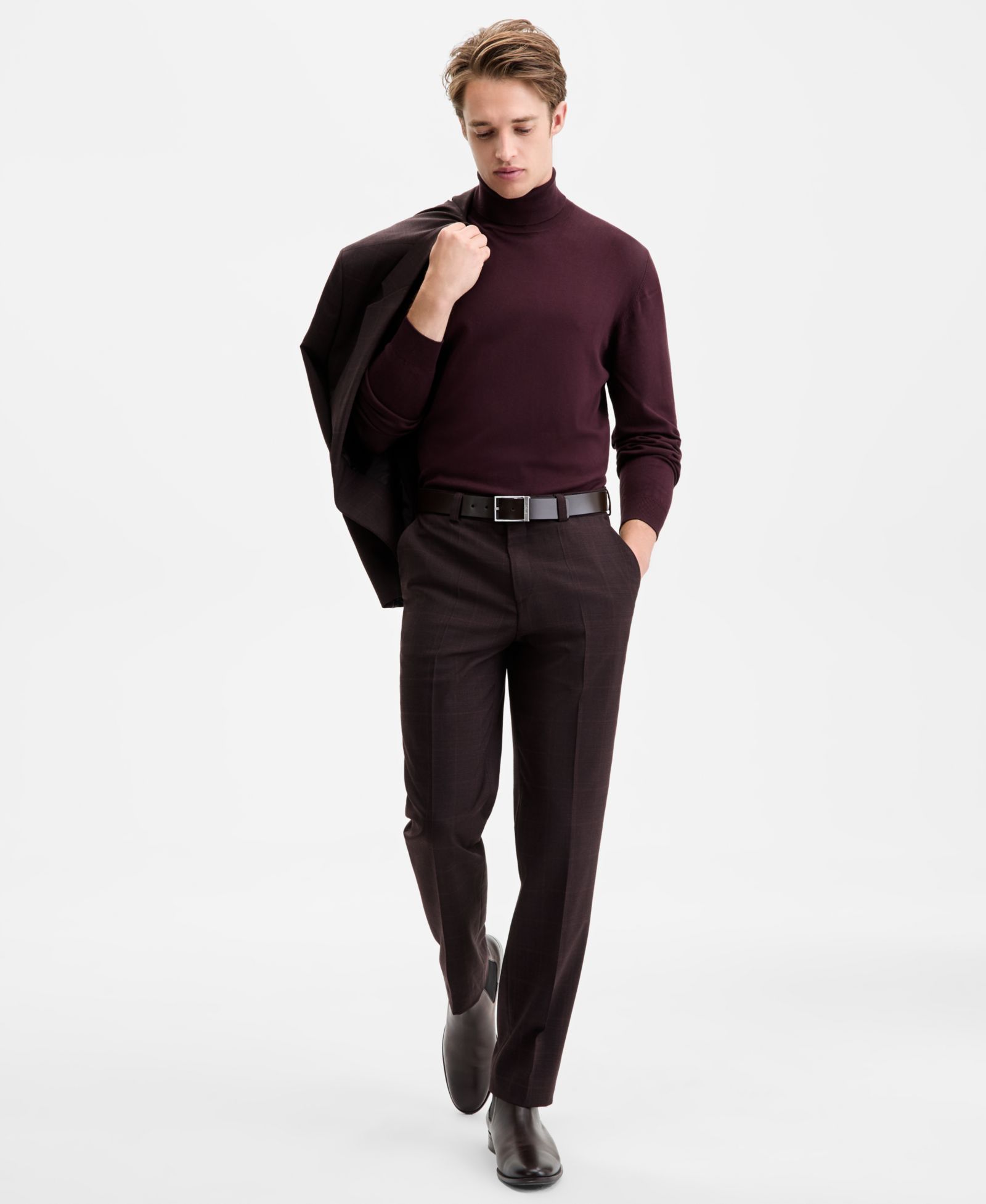 HUGO by Hugo Boss Men's Modern-Fit Plaid Suit Pants