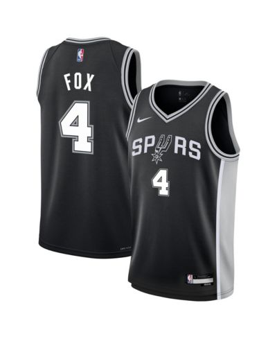 Детская джерси Nike De'Aaron Fox Black San Antonio Spurs Swingman для мальчиков и девочек