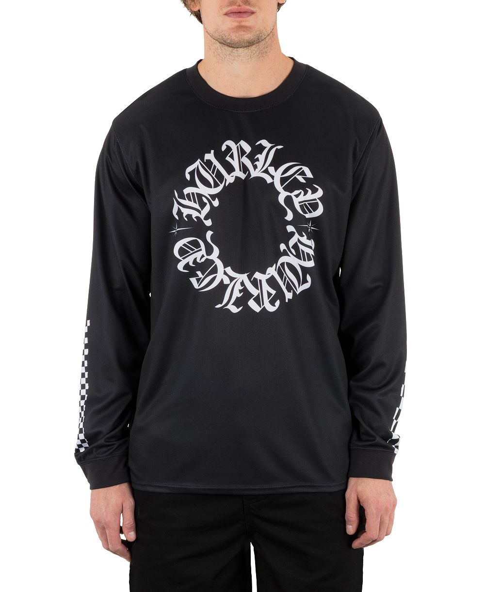 Hurley Men's Check Out Long Sleeve Jersey T-Shirt