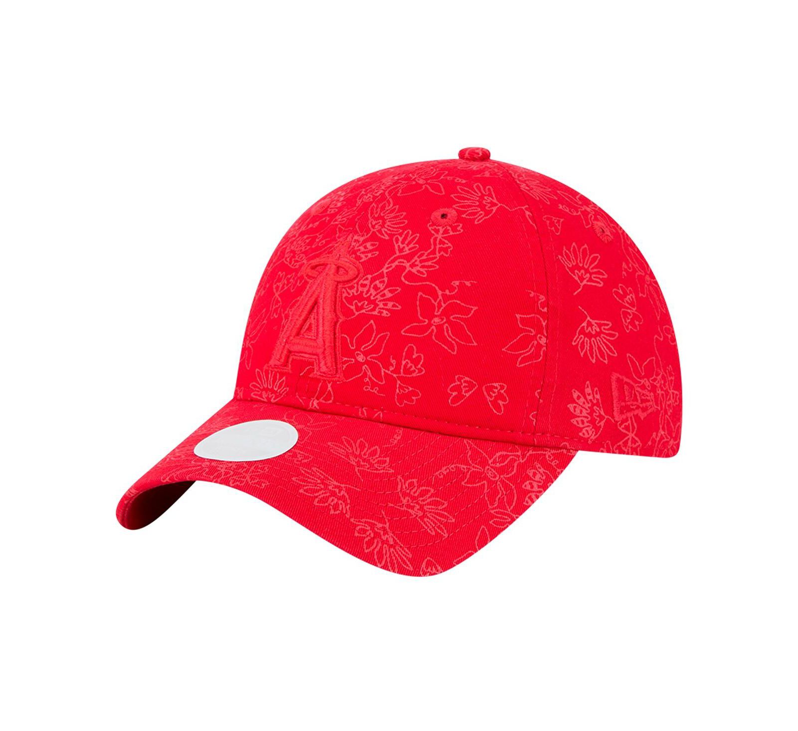 New Era Women's Red Los Angeles Angels Tonal Floral 9TWENTY Adjustable Hat